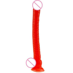 Red Dildo Lengthy 15 Inch G Spot Massager