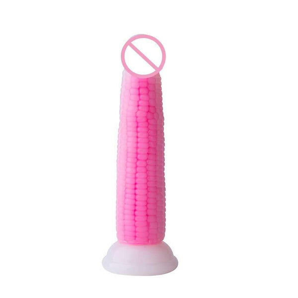 Pink Translucent Corn 7 Inch Colorful Dildo