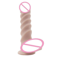 Wavy Spiral 7 Inch Textured Dildo