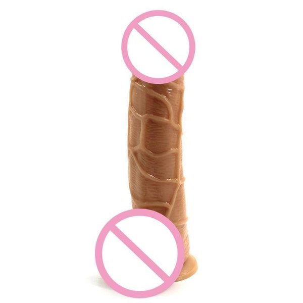 Flexible 6 Inch Realistic Textured Dildo With Suction Cup