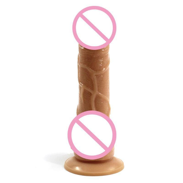 Flexible 7 Inch Realistic Textured Dildo With Suction Cup