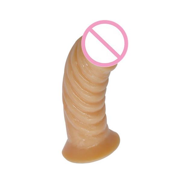 Cute Spiral Design Dildo With Suction Cup