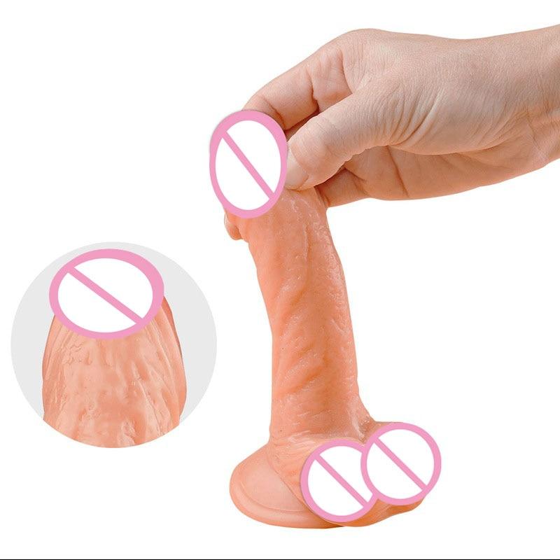 Realistic Self Play 6 Inch Dildo with Suction Cup