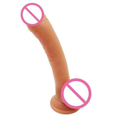 Dual-Layered 7 Inch Silicone Suction Cup Dildo