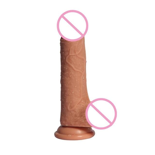 Dual Layer Realistic Flexible Dildo With Testicles