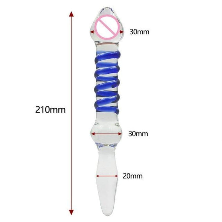 Spear-Like Crystal Glass Dildo