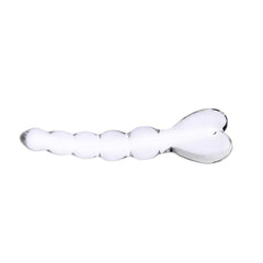 Crystal Clear 7 Inch Glass Heart Dildo