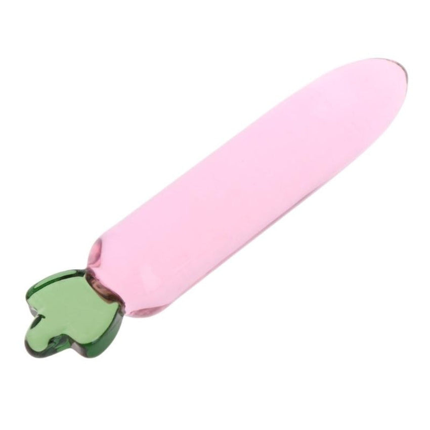 Pink Carrot Crystal 6 Inch Cute Dildo