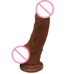 Textured Silicone Suction Cup Dildo With Testicles