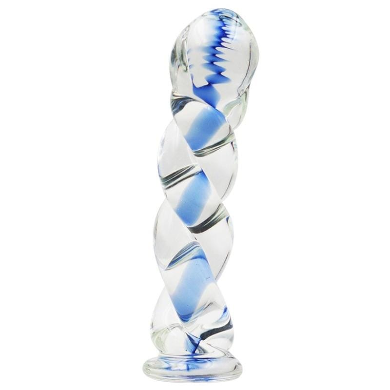 Masturbation Crystal 5 Inch Spiral Glass Dildo