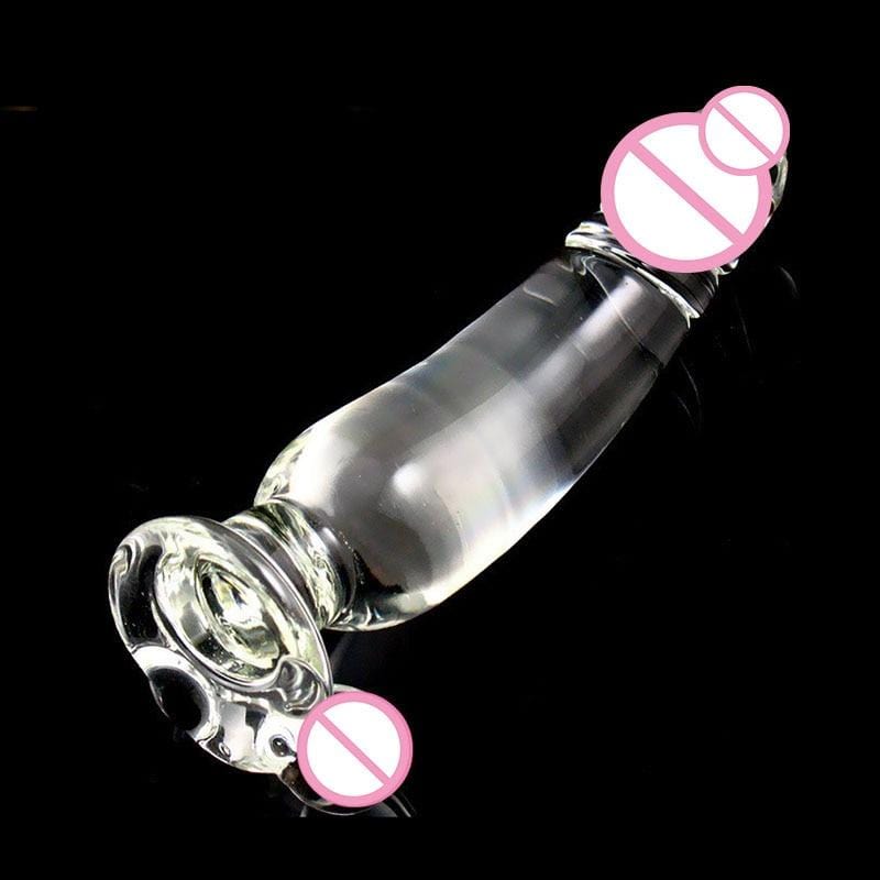 Masturbation Satisfaction 6 Inch Curved Glass Dildo