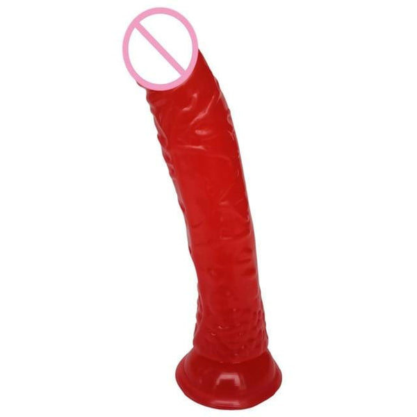 Sultry Red Jelly 8 Inch Strap On Dildo