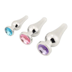 Pear-Shaped Jeweled Butt Plug 3pcs Set