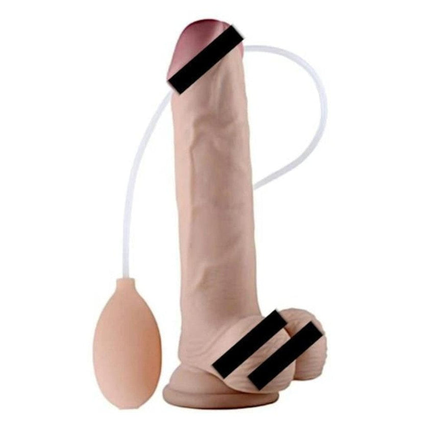 Cumming 8 Inch Dildo With Balls and Suction Cup