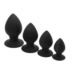 Black Silicone Training Butt Plug