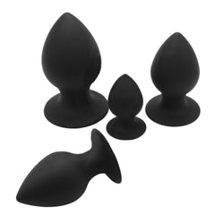 Black Silicone Training Butt Plug