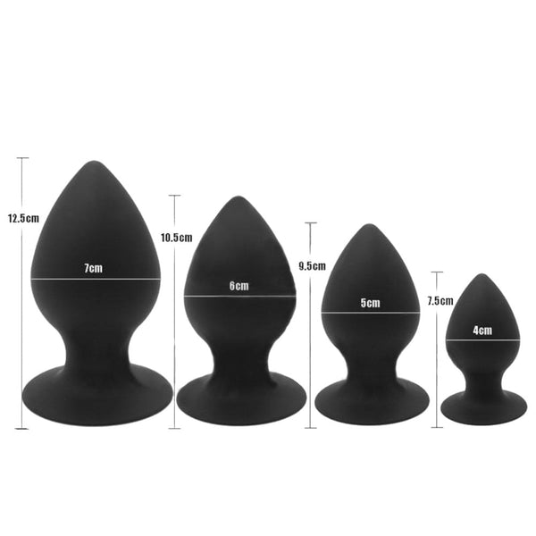 Black Silicone Training Butt Plug