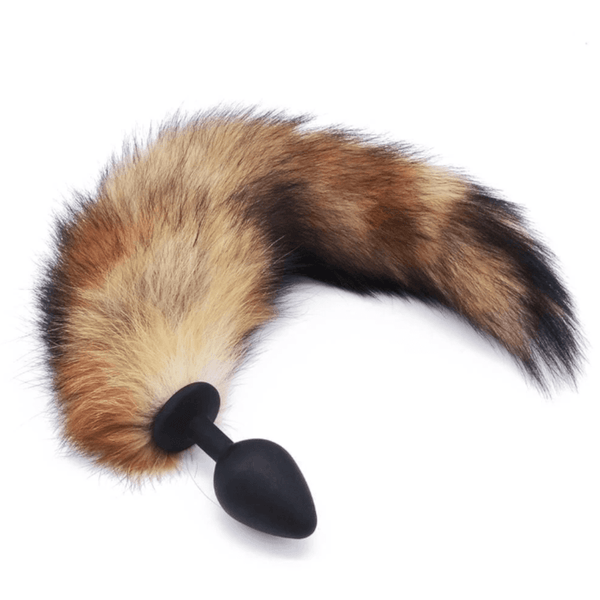 Fox Tail Silicone Plug, Brown 17'