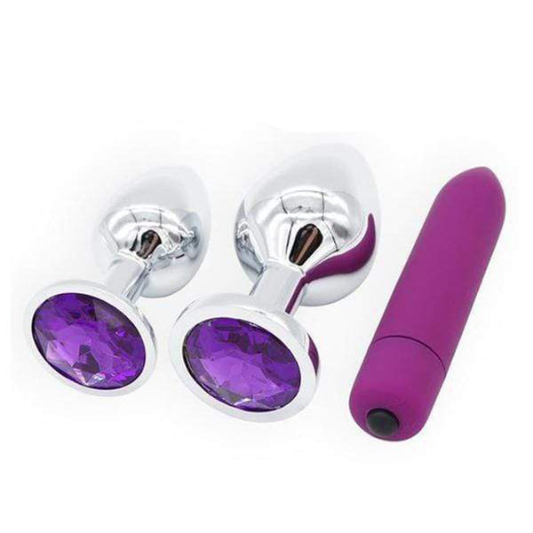 Amethyst Butt Plug Set (3 Piece)