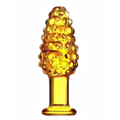 Yellow Glass Butt Plug